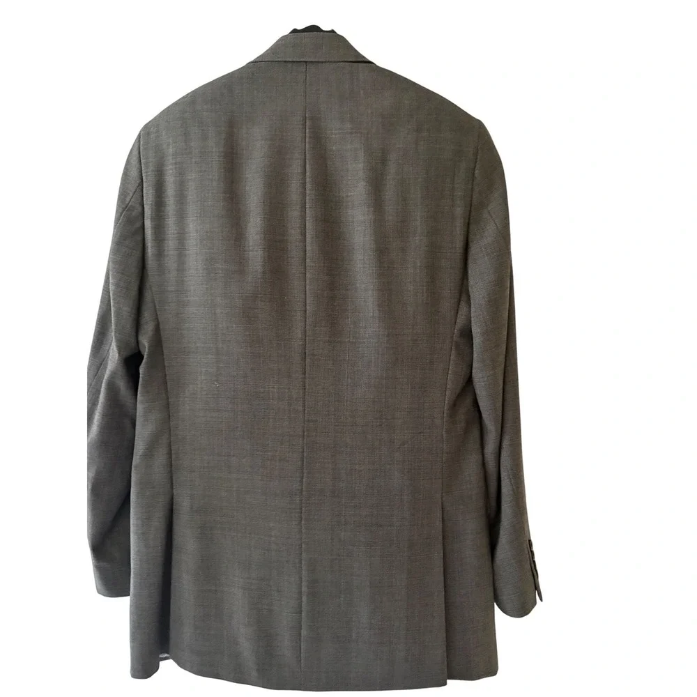 Joseph Abboud 38L Gray Wool‎ Glen Plaid Suit 34x31